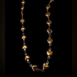 ✨ Milor Rose Gold-Tone Heart Link Necklace – Stainless Steel ✨